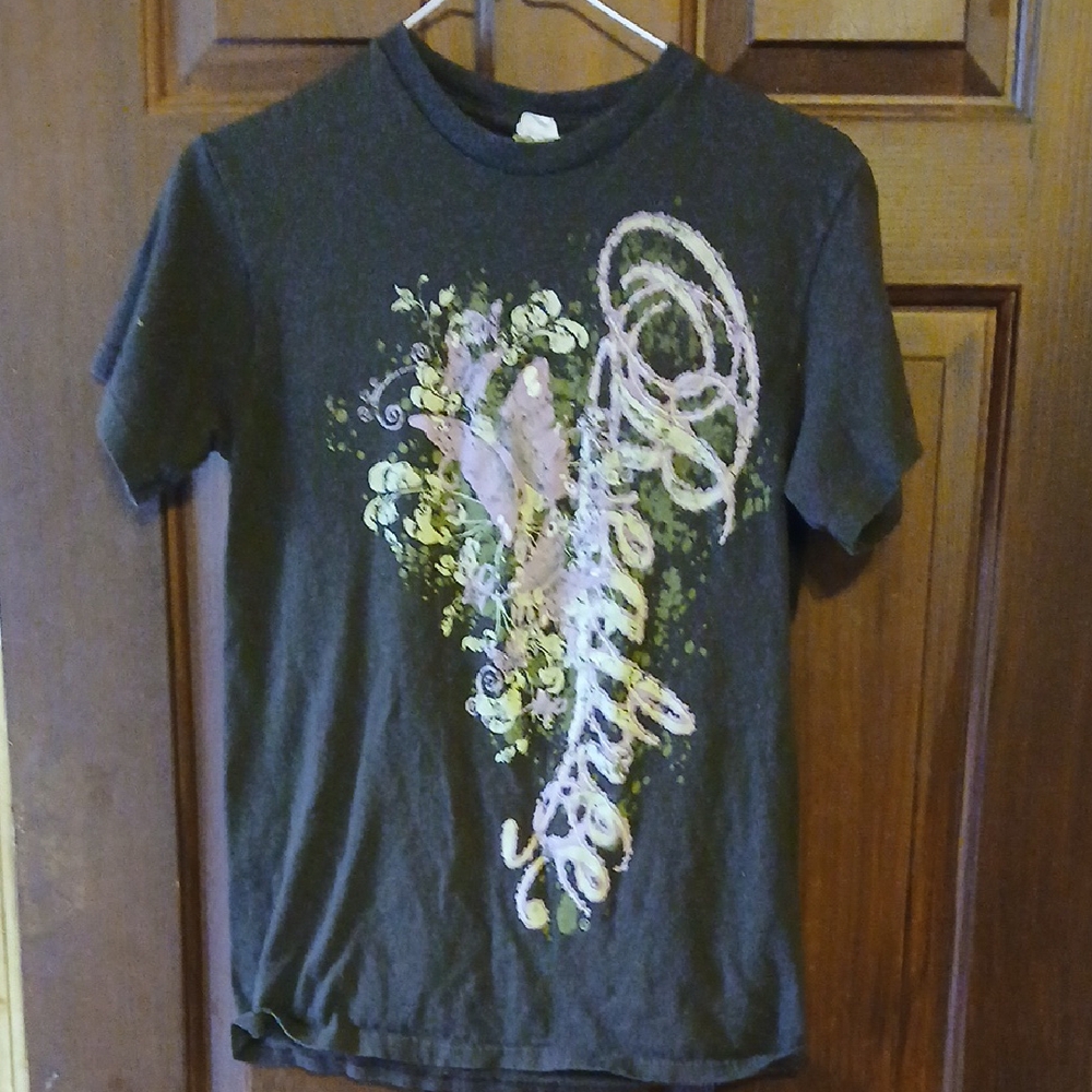 Realtree T-Shirt - Brown with Artistic Multicolor Design